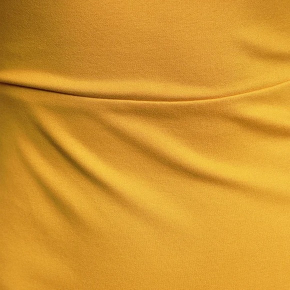 Lulus Confidence Boost Mustard Yellow Off-the-Shoulder Bodycon Dress Size S NWT - Picture 7 of 14